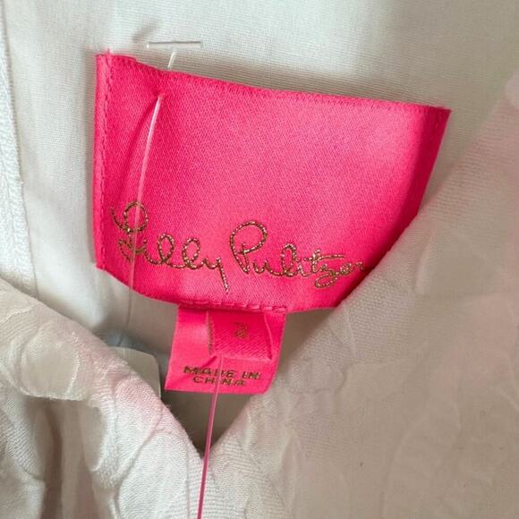 NWT Lilly Pulitzer Kirrabelle Short Sleeve Romper White 2 - Picture 8 of 11